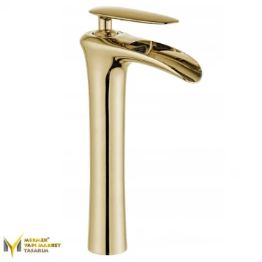 Golden Waterfall Bowl Sink Faucet