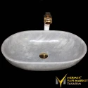 Gray Marble Thin Edge Ellipse Sink