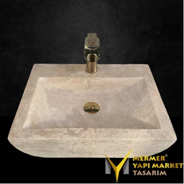 Travertine Mixer Outlet Thick Side Arc Model Basin