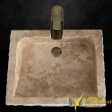 Travertine Slope Detailed Washbasin