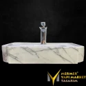 Lilac Marble Modern Washbasin with Faucet Outlet
