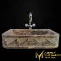 Noche Onyx Carved Special Cut Washbasin