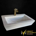 Afyon Cloudy Marble Bow Model Washbasin