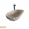Silver Travertine Split Sink