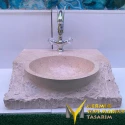 Travertine Block Design Washbasin