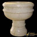 Beige Marble Footed Flower Pot
