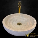 Beige Non-Marble Scanning Model Washbasin