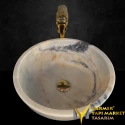 Violet Wrapped Marble Bowl Sink