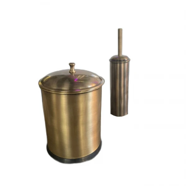 Antique Stainless Steel Trash Can