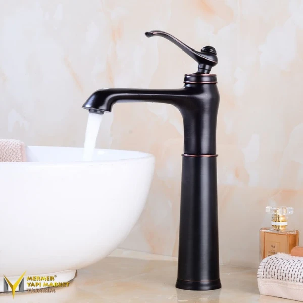 Black Tall Rustic Faucet