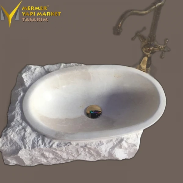 Beige Marble Bowl Washbasin