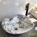 Lilac White Marble Bowl Washbasin