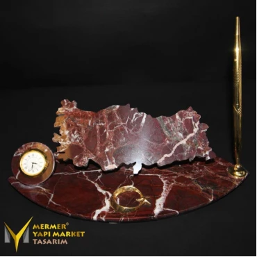 Rossa Levante Marble Name Plate - Turkey