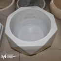 Muğla White Diamond Cut Hammam Sink