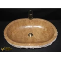 Noche Travertine Vertical Split Face Sink