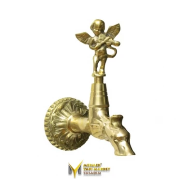 Gold Plated Angel Figure Tap - Dragon Head