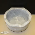 Gray Marble Wavy Design Hammam Sink