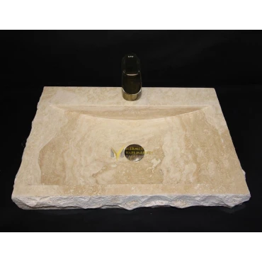 Travertine Spring Basin With Faucet Outlet