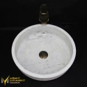 Afyon White Scanning Round Washbasin