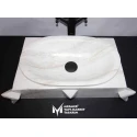 Afyon Marble Special Pyramid Design Sink