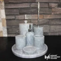 Grey Marble 7-Piece Bathroom Set