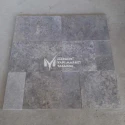 Silver Travertine Tumbled French Set - 3 cm Thickness