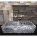 Bursa Black Exterior Split Square Sink