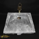 Gray Marble Palace Embroidered Washbasin