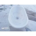 White Marble Ellipse Design Mini Washbasin