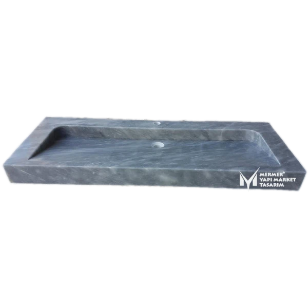 Gray Marble One Piece Sink - With Faucet...