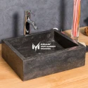 Black Marble Classic Square Sink