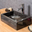 Black Marble Classic Square Sink