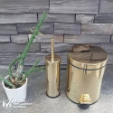 Gold Stainless Steel Trash Can With Pedal