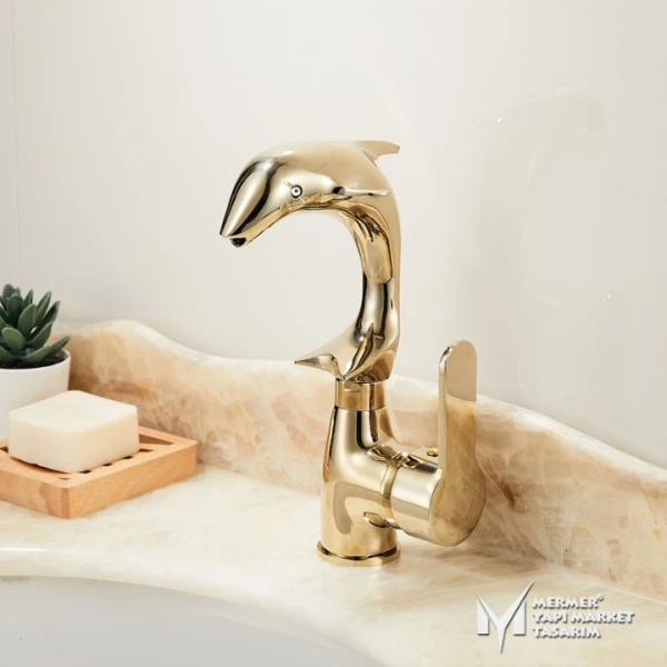 Gold Dolphin Design Faucet