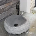 Basalt Anthracite Natural Design Washbasin