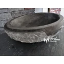 Basalt Anthracite Design Split Face Boat Washbasin