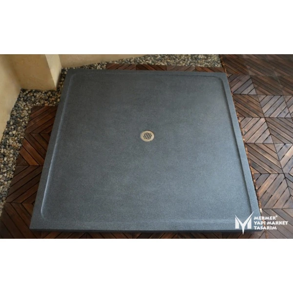 Basalt Anthracite Square Shower Tray