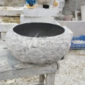 Basalt Anthracite Split Face Natural Design Washbasin