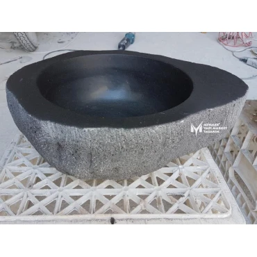 Basalt Black Stump Design Washbasin