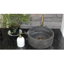 Basalt Black Mini Cylinder Washbasin