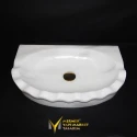 Crystal White Frilly Washbasin