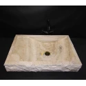 Travertine Split Sink with Soap Dispenser