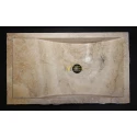 Travertine Split Sink with Soap Dispenser