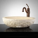 Beige Marble Split Face Outside Bowl Washbasin