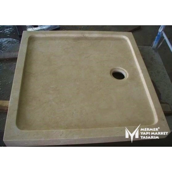 Beige Marble Square Shower Tray