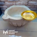 Beige Marble Melon Sliced Hammam Sink