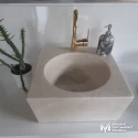 Beige Marble Lisbon Square Sink