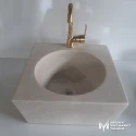 Beige Marble Lisbon Square Sink