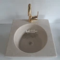 Beige Marble Lisbon Square Sink