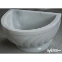 White Marble Moon D Design Hammam Sink